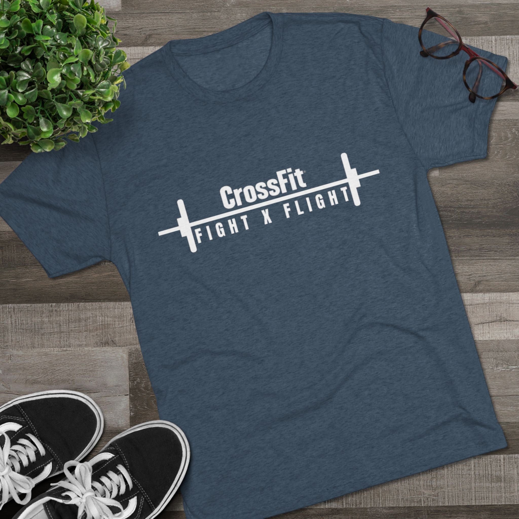 Unisex Tri-Blend Crew Tee - CrossFit Fight X Flight T-Shirt