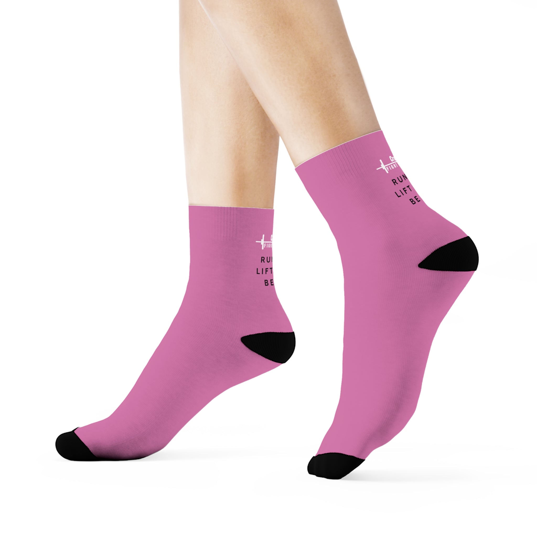 CrossFit Fight x Flight Be Kind Crew Socks - Light Pink