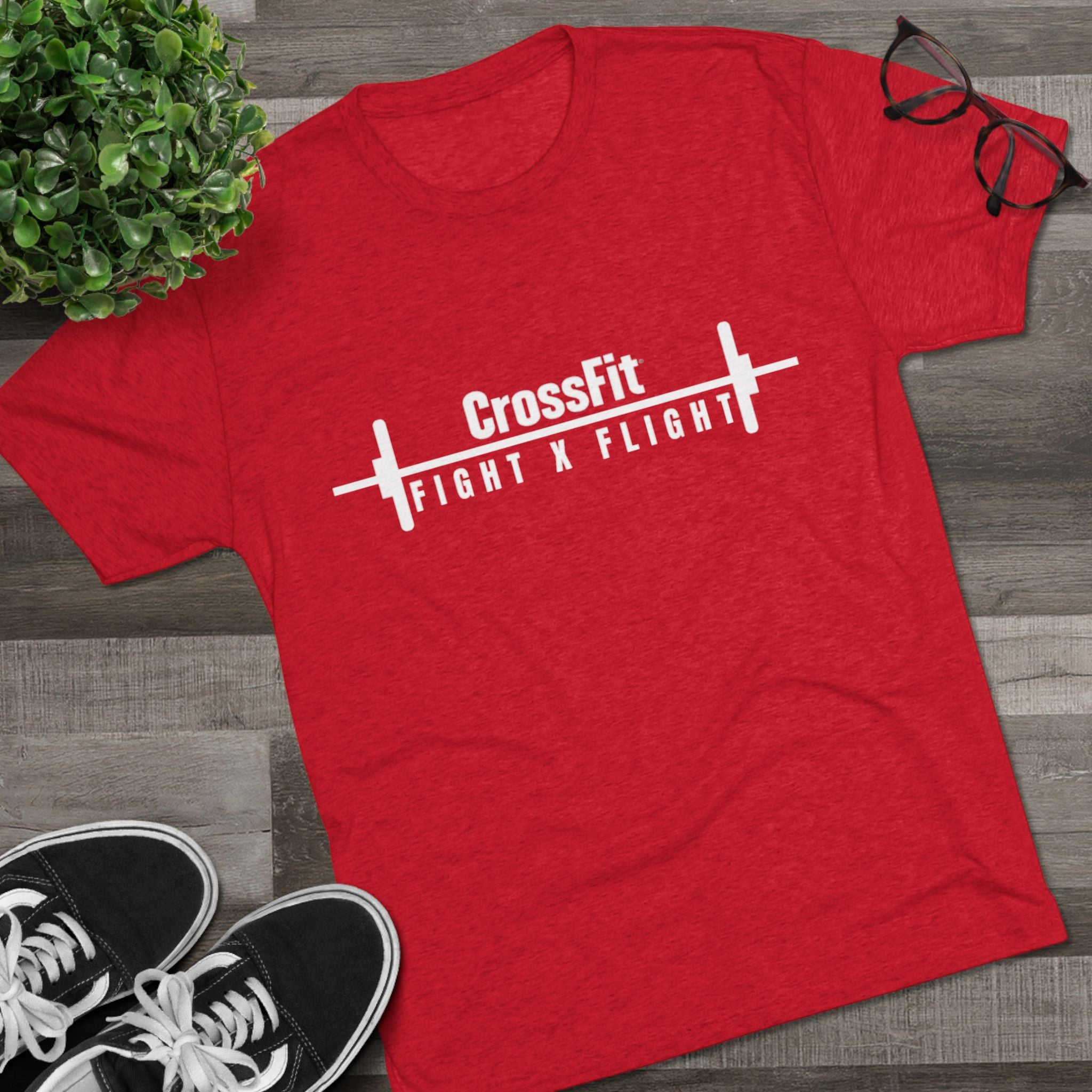 Unisex Tri-Blend Crew Tee - CrossFit Fight X Flight T-Shirt