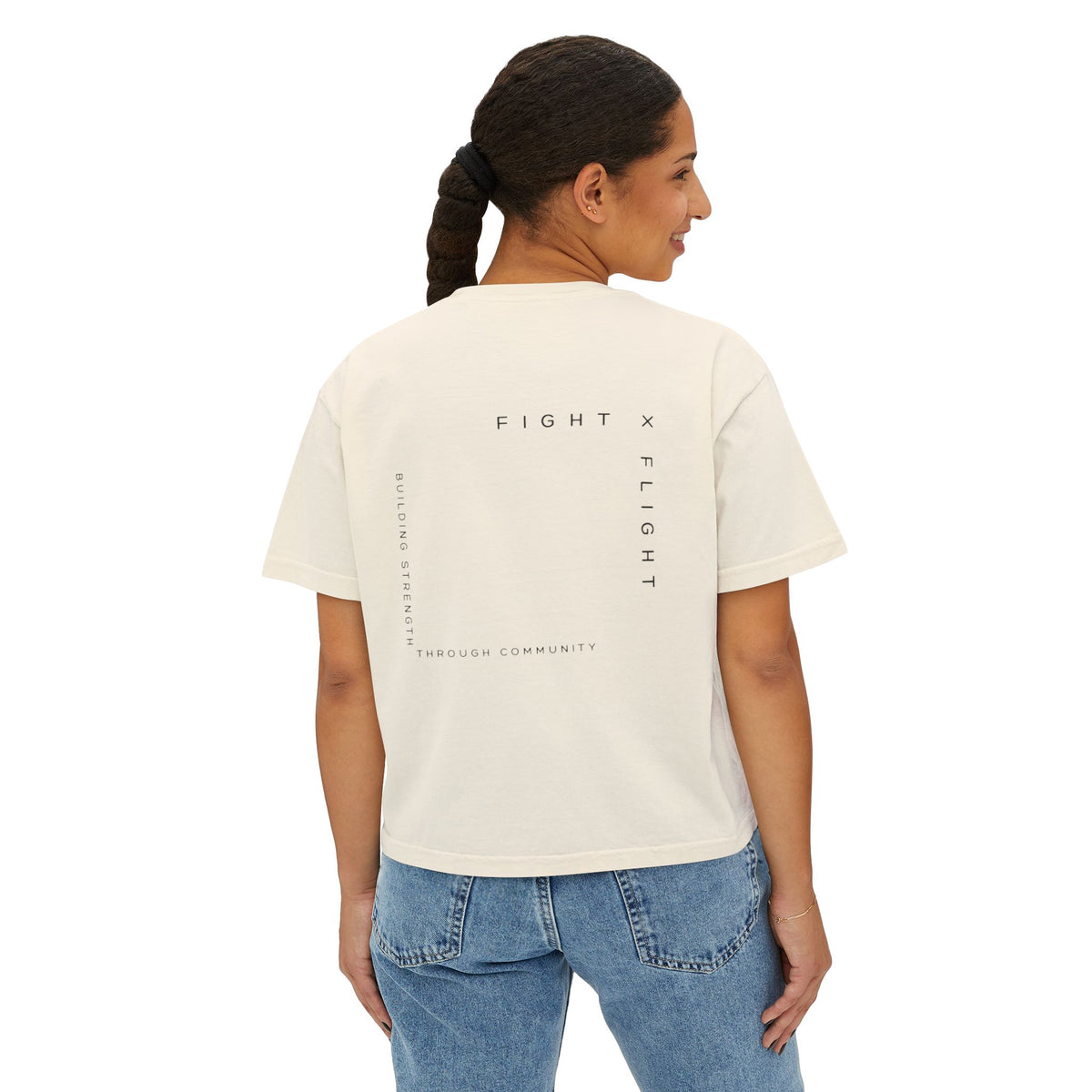 Fight x Flight Women's Boxy Tee - Empowering Community & Strength