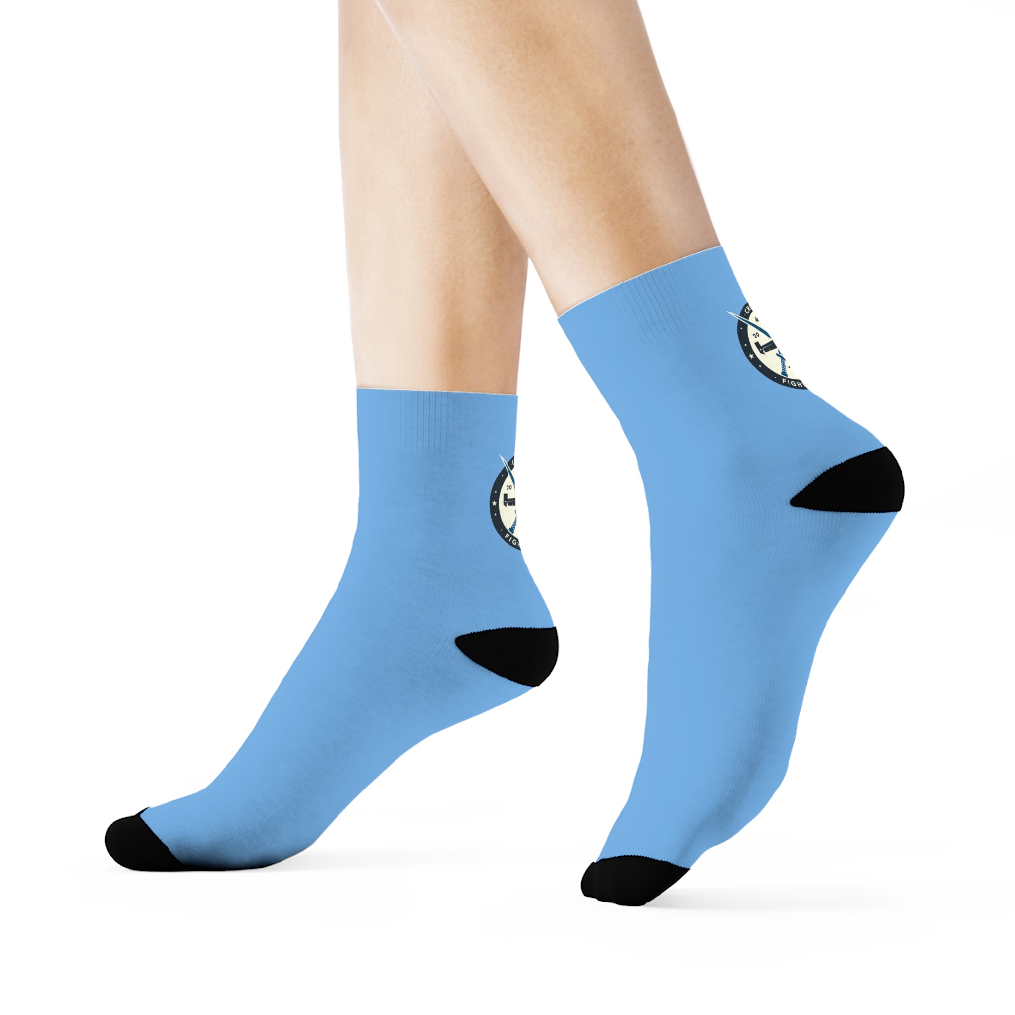 Crossfit FxF Logo Crew Socks - Light Blue
