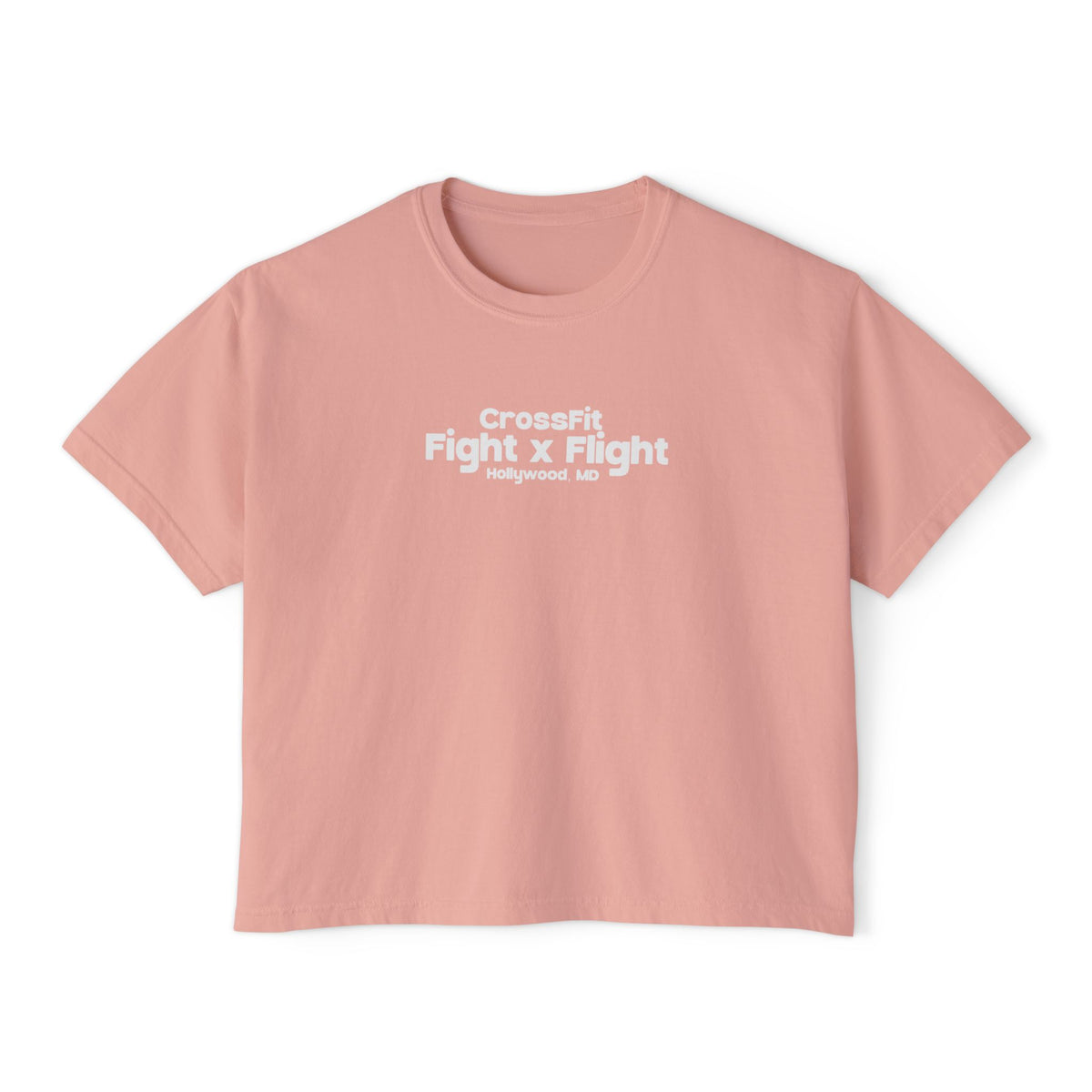 Here for the Vibes (Flamingo) Womens Crop