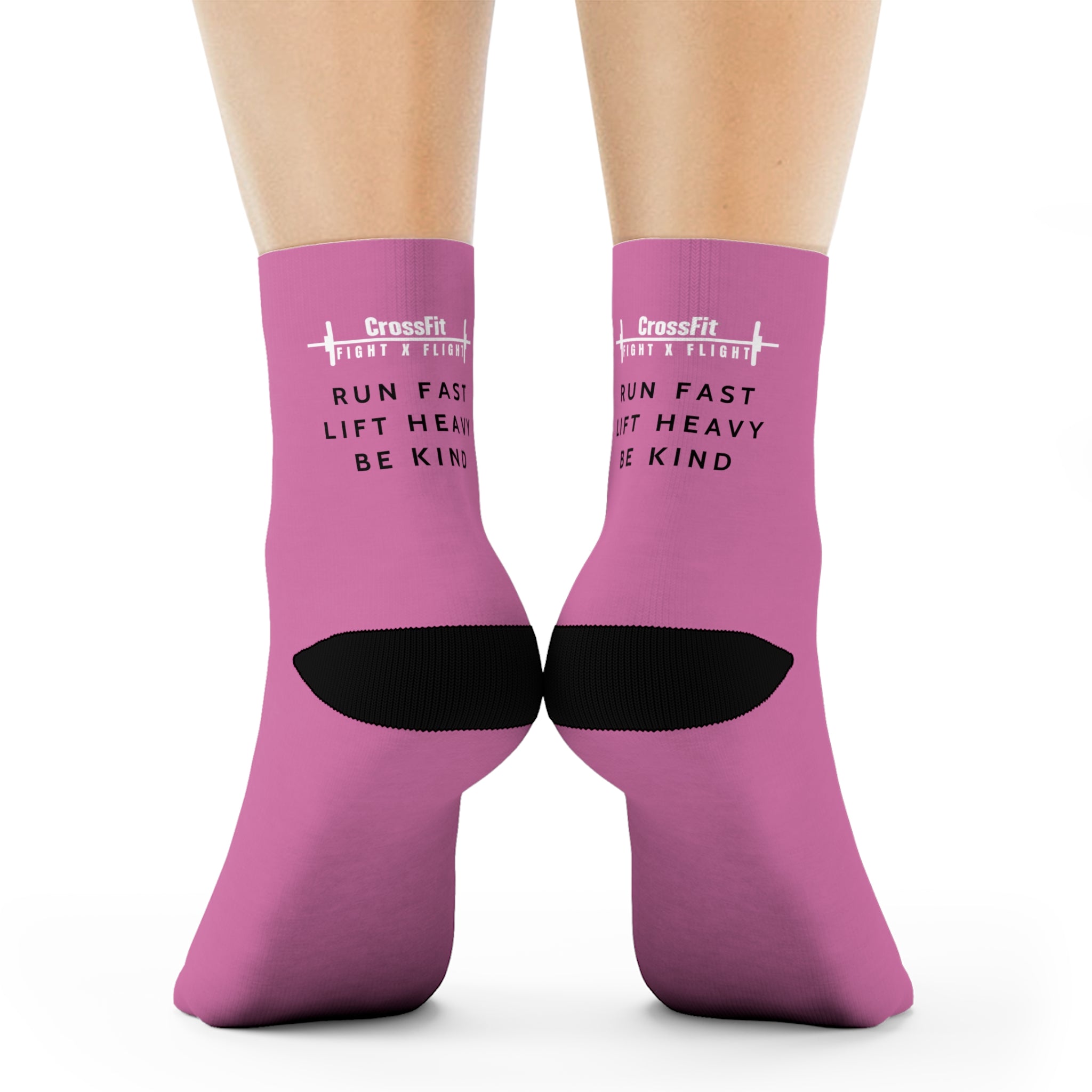 CrossFit Fight x Flight Be Kind Crew Socks - Light Pink