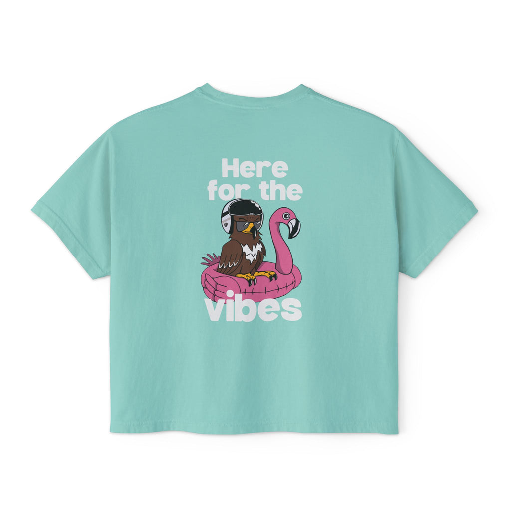 Here for the Vibes (Flamingo) Womens Crop