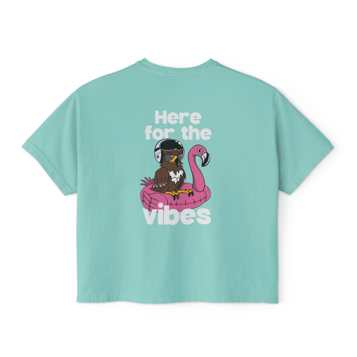 Here for the Vibes (Flamingo) Womens Crop
