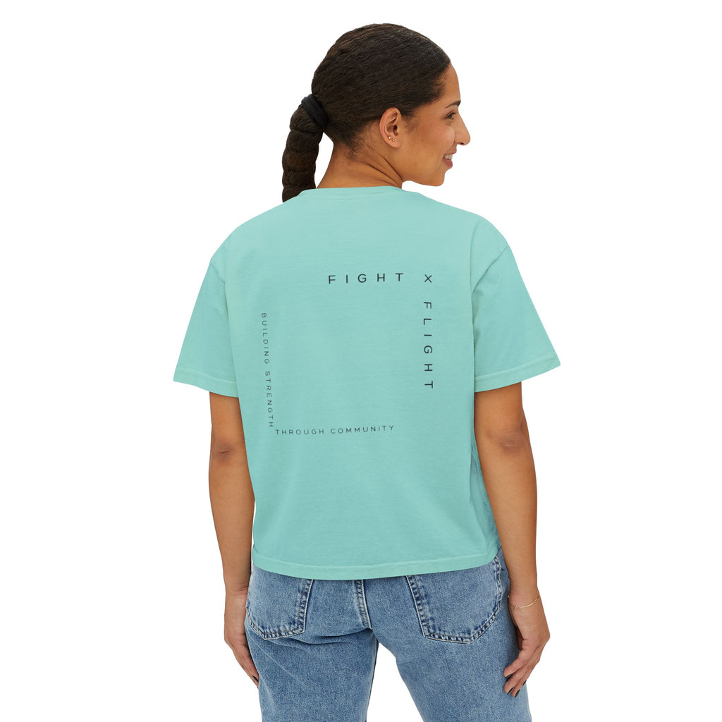 Fight x Flight Women's Boxy Tee - Empowering Community & Strength