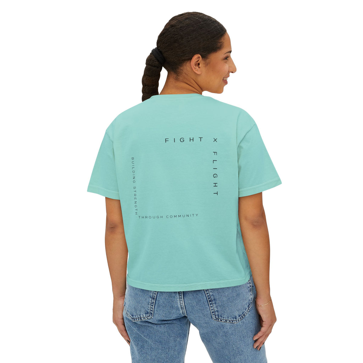 Fight x Flight Women's Boxy Tee - Empowering Community & Strength
