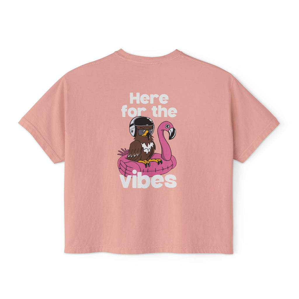 Here for the Vibes (Flamingo) Womens Crop