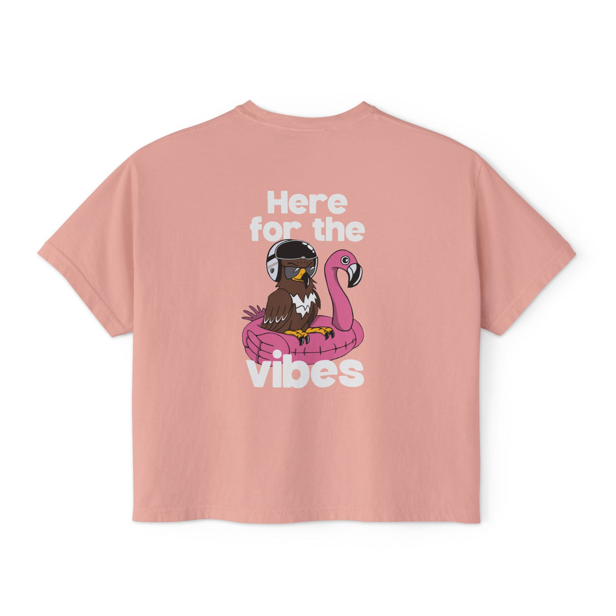 Here for the Vibes (Flamingo) Womens Crop
