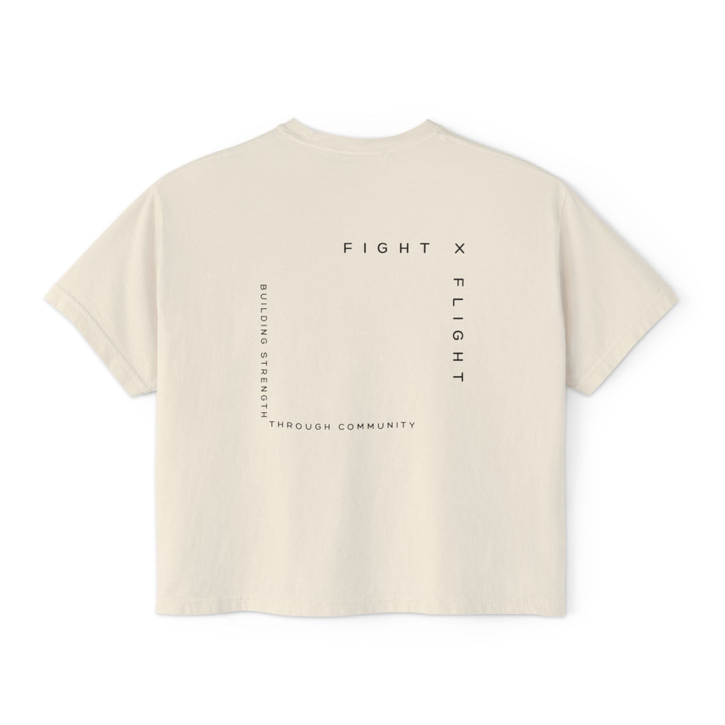 Fight x Flight Women's Boxy Tee - Empowering Community & Strength
