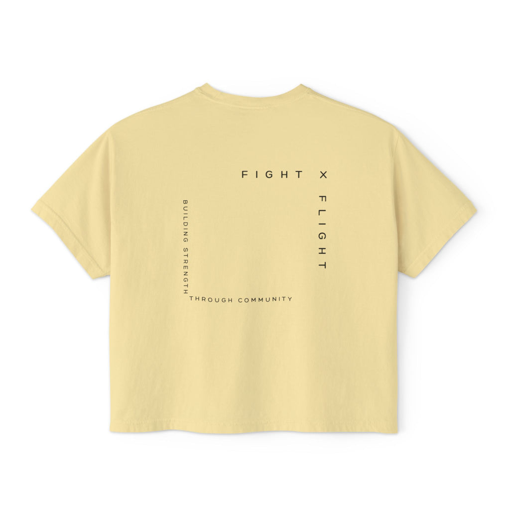 Fight x Flight Women's Boxy Tee - Empowering Community & Strength