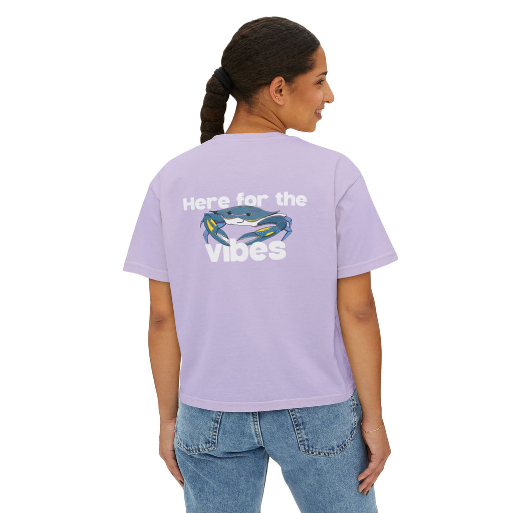 Here for the Vibes (Crabby) Womens Crop