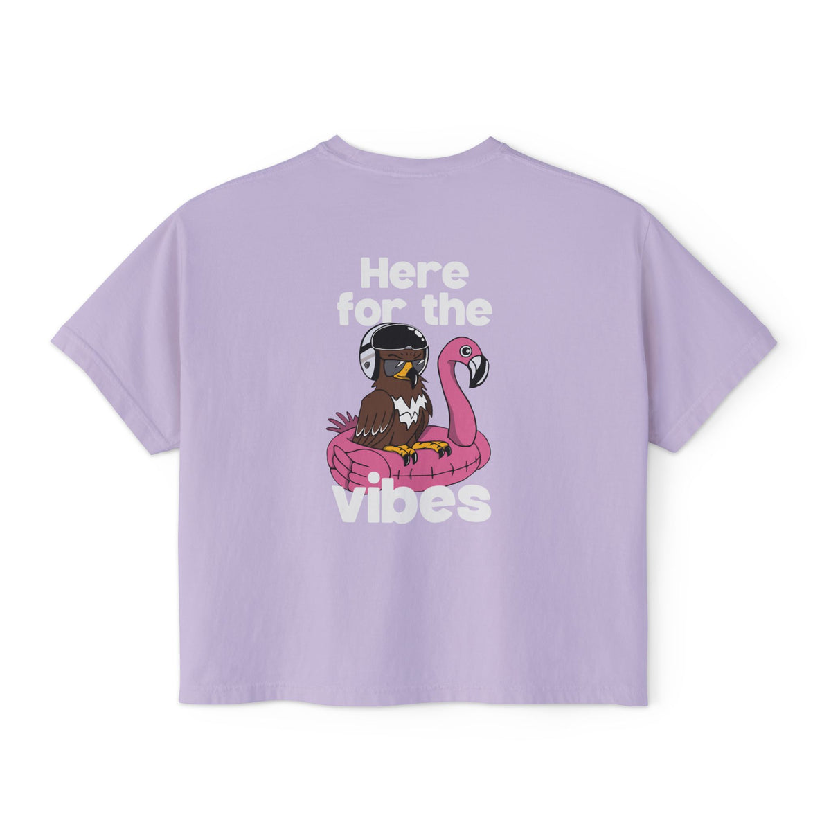 Here for the Vibes (Flamingo) Womens Crop