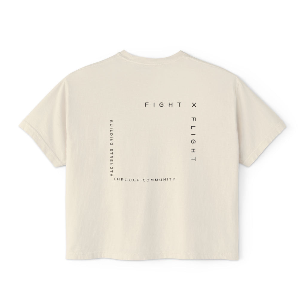 Fight x Flight Women's Boxy Tee - Empowering Community & Strength