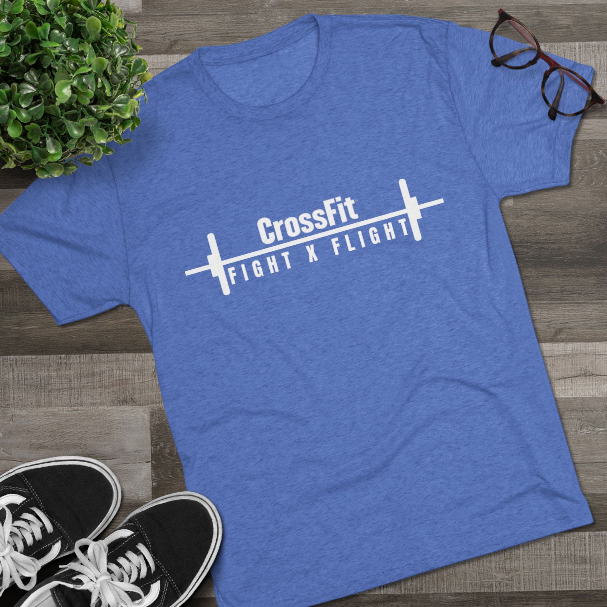 Unisex Tri-Blend Crew Tee - CrossFit Fight X Flight T-Shirt