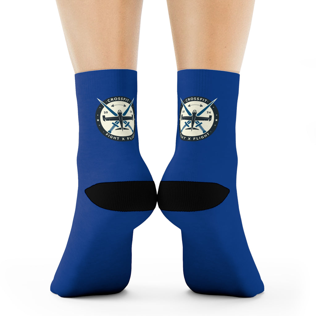Crossfit FxF Logo Crew Socks - Royal Blue