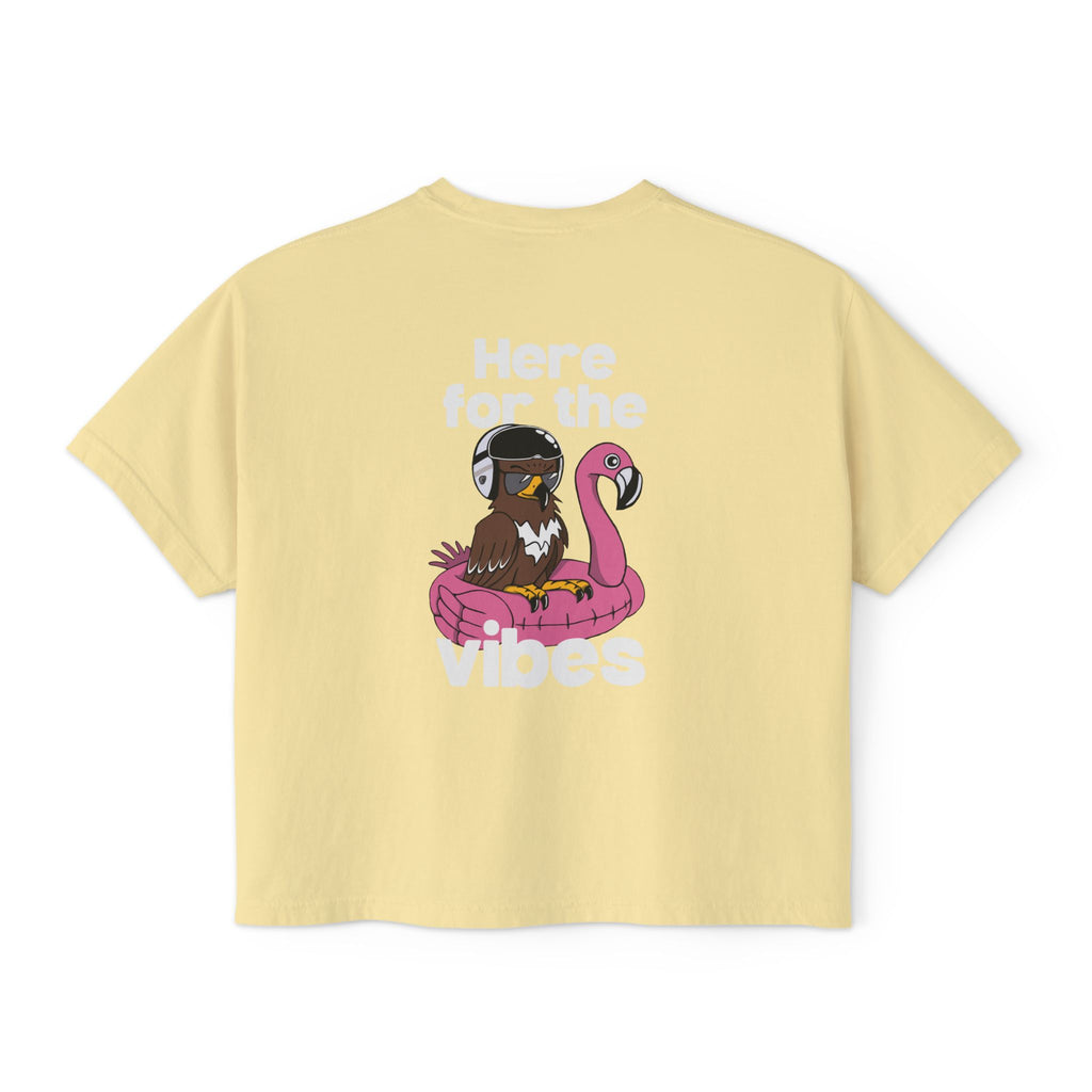 Here for the Vibes (Flamingo) Womens Crop