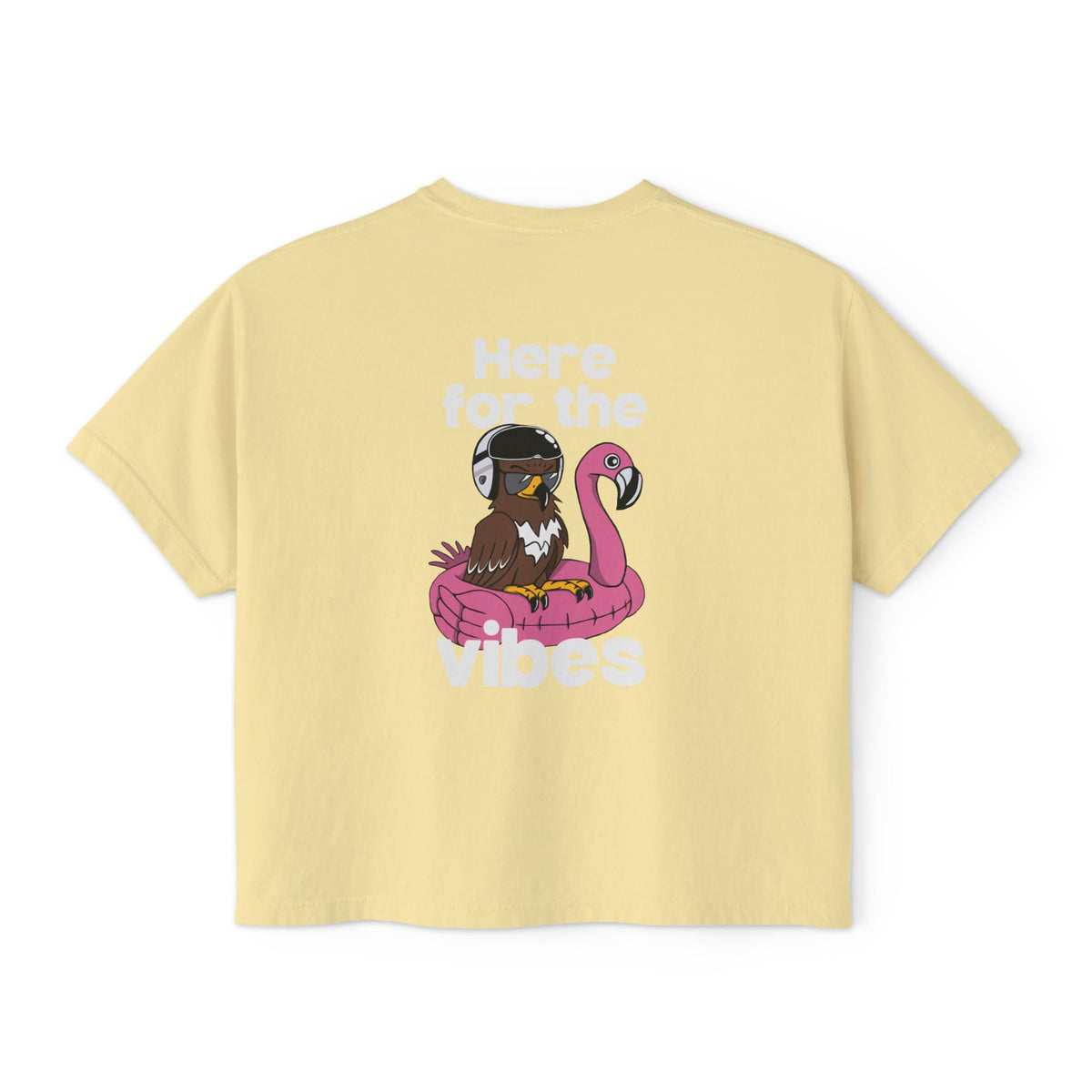 Here for the Vibes (Flamingo) Womens Crop