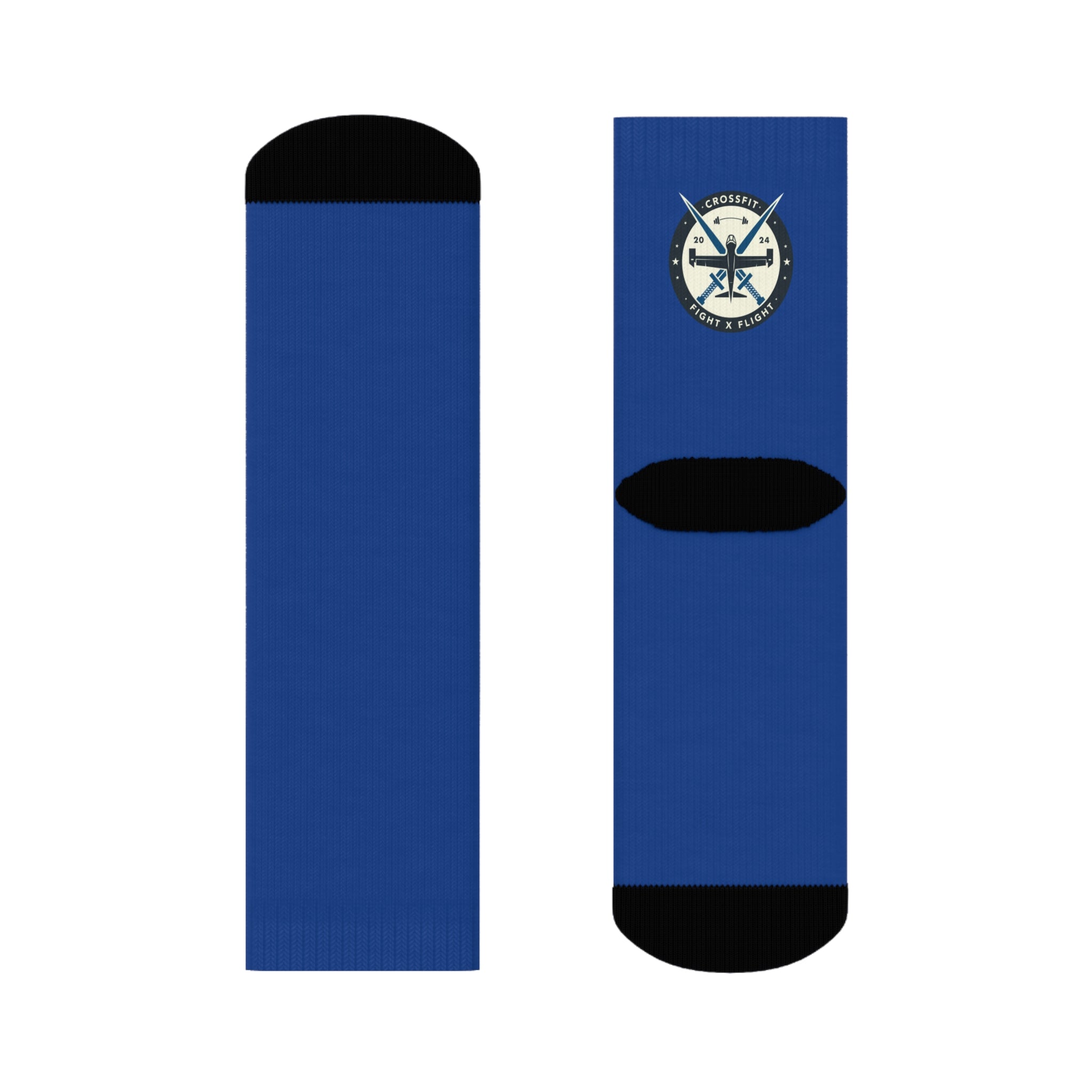 Crossfit FxF Logo Crew Socks - Royal Blue