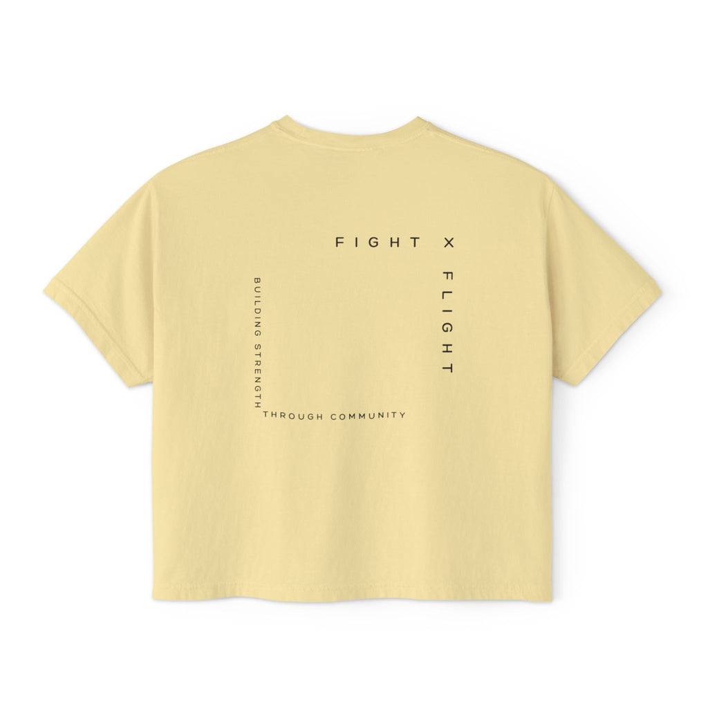 Fight x Flight Women's Boxy Tee - Empowering Community & Strength